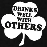 Drinks Well With Others Funny St. Patrick's Day Drinking Ladies PosiCharge Tri-Blend Wicking Tank