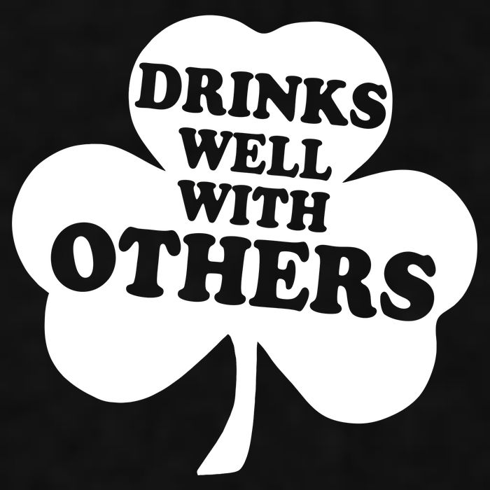 Drinks Well With Others Funny St. Patrick's Day Drinking Ladies PosiCharge Tri-Blend Wicking Tank