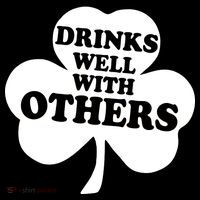 Drinks Well With Others Funny St. Patrick's Day Drinking Flexfit Unipanel Trucker Cap