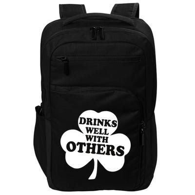 Drinks Well With Others Funny St. Patrick's Day Drinking Impact Tech Backpack