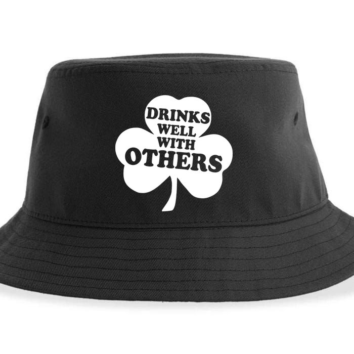 Drinks Well With Others Funny St. Patrick's Day Drinking Sustainable Bucket Hat
