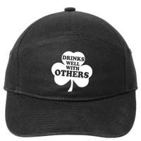 Drinks Well With Others Funny St. Patrick's Day Drinking 7-Panel Snapback Hat