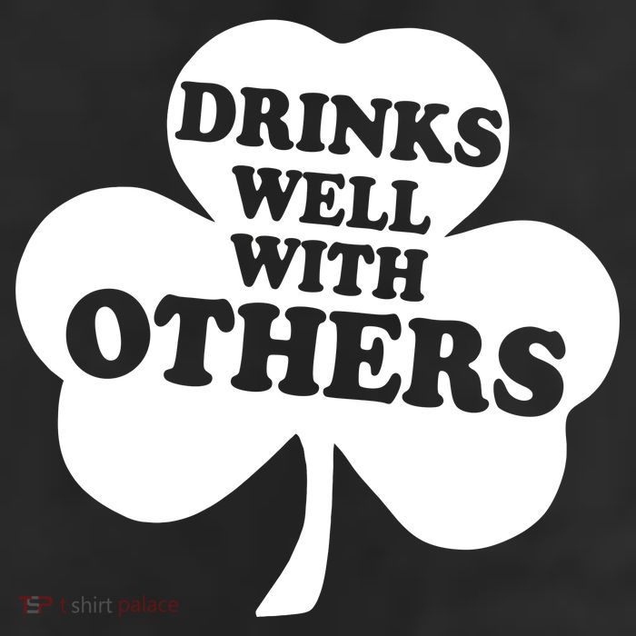 Drinks Well With Others Funny St. Patrick's Day Drinking Adult Drive Performance Visor