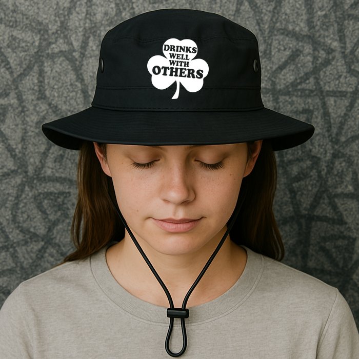 Drinks Well With Others Funny St. Patrick's Day Drinking Bucket Hat