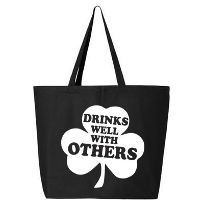 Drinks Well With Others Funny St. Patrick's Day Drinking 25L Jumbo Tote