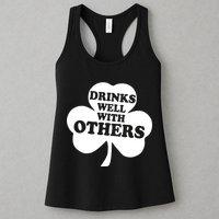 Drinks Well With Others Funny St. Patrick's Day Drinking Womens Tank Top