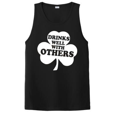 Drinks Well With Others Funny St. Patrick's Day Drinking PosiCharge Competitor Tank