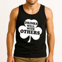 Drinks Well With Others Funny St. Patrick's Day Drinking Tank Top