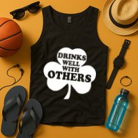 Drinks Well With Others Funny St. Patrick's Day Drinking Tank Top