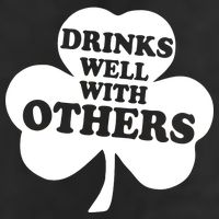 Drinks Well With Others Funny St. Patrick's Day Drinking Microfiber Hand Towel