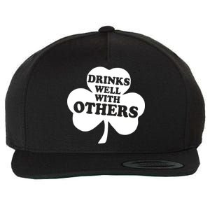 Drinks Well With Others Funny St. Patrick's Day Drinking Wool Snapback Cap