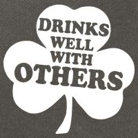 Drinks Well With Others Funny St. Patrick's Day Drinking Cotton Canvas Backpack