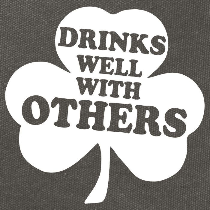 Drinks Well With Others Funny St. Patrick's Day Drinking Cotton Canvas Backpack