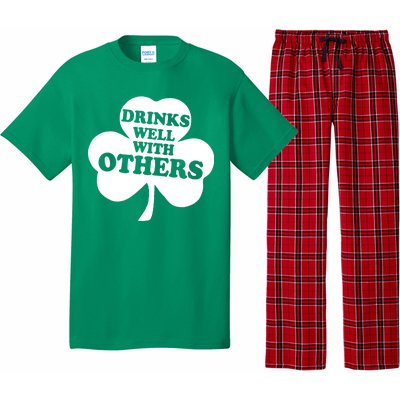 Drinks Well With Others Funny St. Patrick's Day Drinking Pajama Set