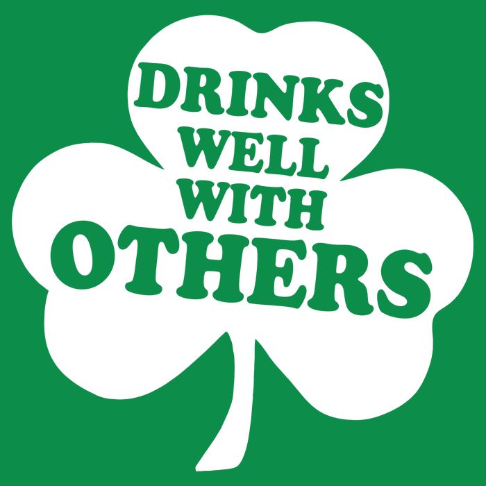 Drinks Well With Others Funny St. Patrick's Day Drinking Magnet