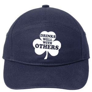 Drinks Well With Others Funny St. Patrick's Day Drinking 7-Panel Snapback Hat