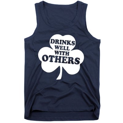 Drinks Well With Others Funny St. Patrick's Day Drinking Tank Top