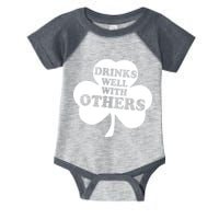 Drinks Well With Others Funny St. Patrick's Day Drinking Infant Baby Jersey Bodysuit