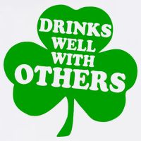 Drinks Well With Others Funny St. Patrick's Day Drinking Garment-Dyed Sweatshirt