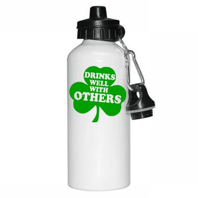 Drinks Well With Others Funny St. Patrick's Day Drinking Aluminum Water Bottle