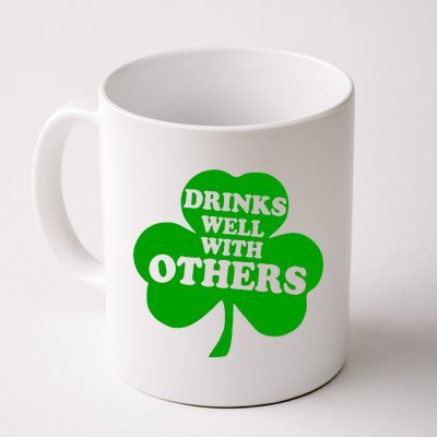 Drinks Well With Others Funny St. Patrick's Day Drinking Coffee Mug