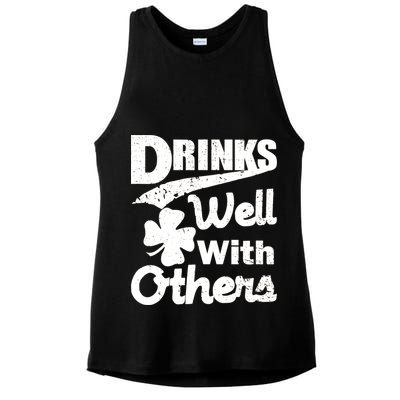 Drinks Well With Others St. Patrick's Day Ladies PosiCharge Tri-Blend Wicking Tank