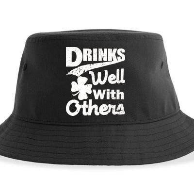 Drinks Well With Others St. Patrick's Day Sustainable Bucket Hat