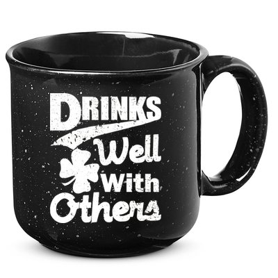 Drinks Well With Others St. Patrick's Day 15oz Campfire Ceramic Mug