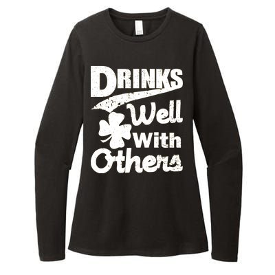 Drinks Well With Others St. Patrick's Day Womens CVC Long Sleeve Shirt