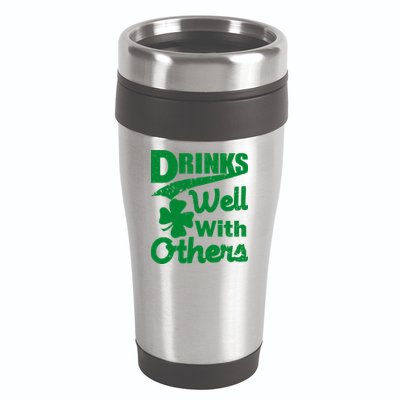 Drinks Well With Others St. Patrick's Day 16oz Travel Tumbler