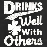 Drinks Well With Others St. Patrick's Day Microfiber Hand Towel