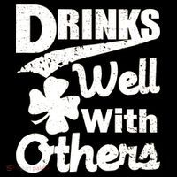 Drinks Well With Others St. Patrick's Day Zip Tote Bag
