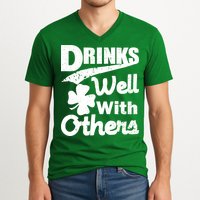 Drinks Well With Others St. Patrick's Day V-Neck T-Shirt
