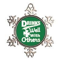 Drinks Well With Others St. Patrick's Day Metallic Star Ornament