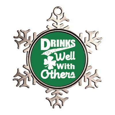 Drinks Well With Others St. Patrick's Day Metallic Star Ornament