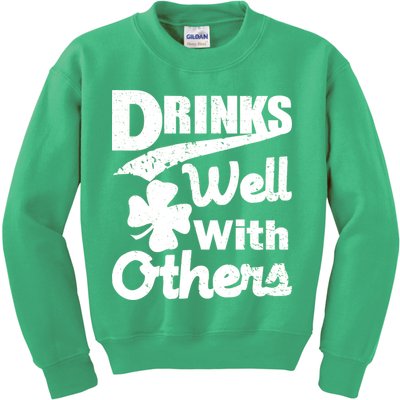 Drinks Well With Others St. Patrick's Day Kids Sweatshirt