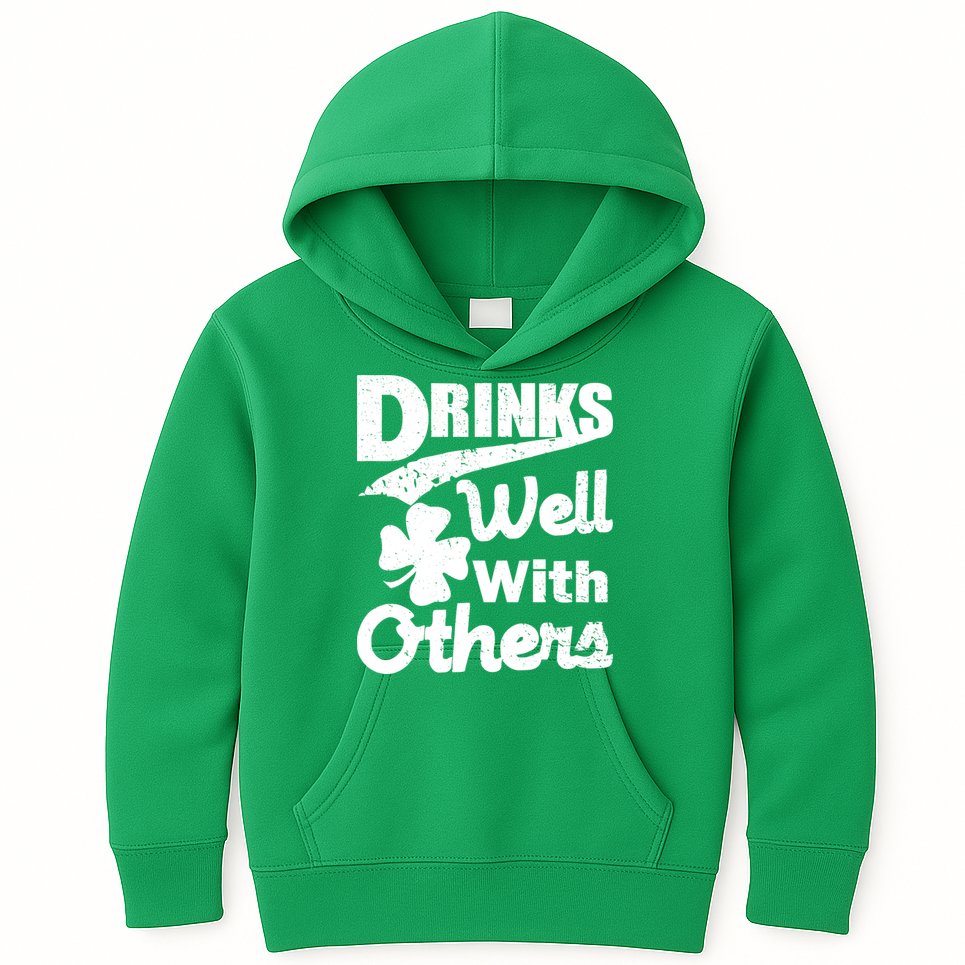 Drinks Well With Others St. Patrick's Day Kids Hoodie