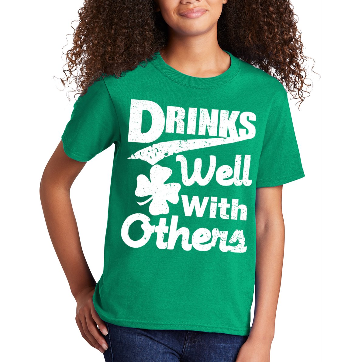 Drinks Well With Others St. Patrick's Day Kids T-Shirt