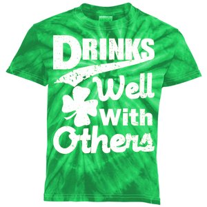 Drinks Well With Others St. Patrick's Day Kids Tie-Dye T-Shirt