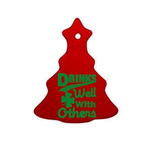 Drinks Well With Others St. Patrick's Day Ceramic Tree Ornament