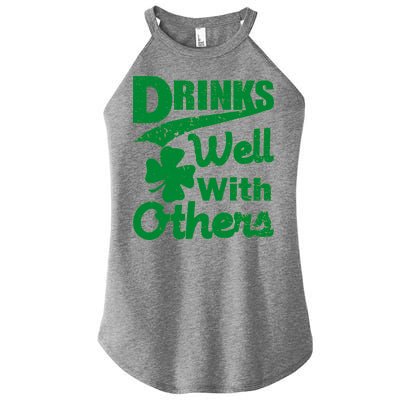 Drinks Well With Others St. Patrick's Day Women's Perfect Tri Rocker Tank