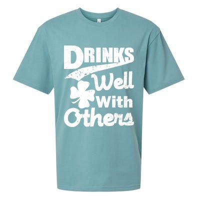 Drinks Well With Others St. Patrick's Day Sueded Cloud Jersey T-Shirt