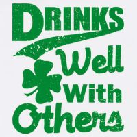 Drinks Well With Others St. Patrick's Day Garment-Dyed Sweatshirt