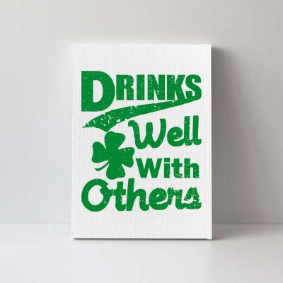 Drinks Well With Others St. Patrick's Day Canvas