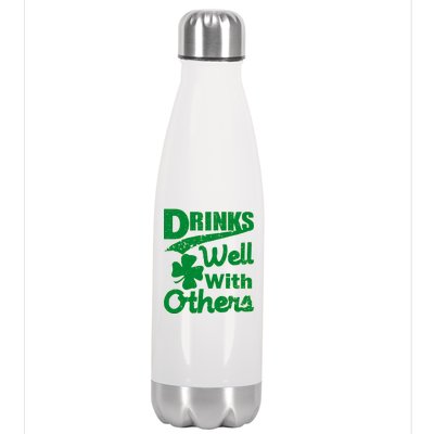 Drinks Well With Others St. Patrick's Day Stainless Steel Insulated Water Bottle