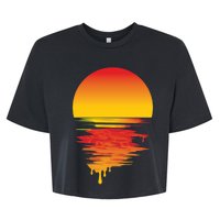 Dripping Sunset Bella+Canvas Jersey Crop Tee