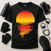 Dripping Sunset Cooling Performance Crew T-Shirt