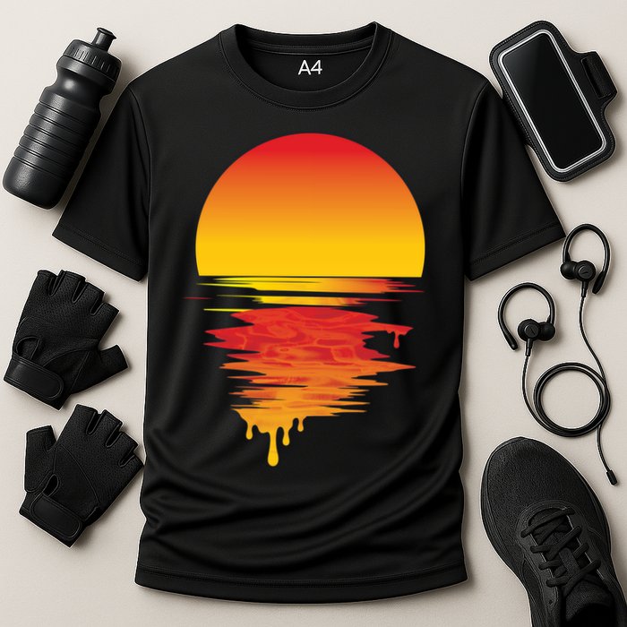 Dripping Sunset Cooling Performance Crew T-Shirt