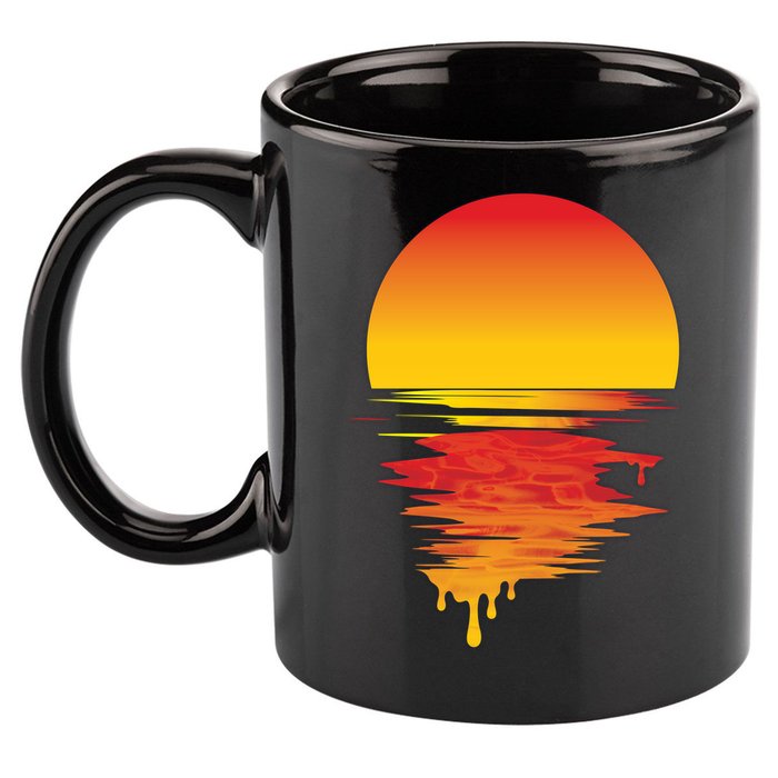 Dripping Sunset 11oz C Handle Ceramic Mug