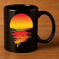 Dripping Sunset 11oz C Handle Ceramic Mug